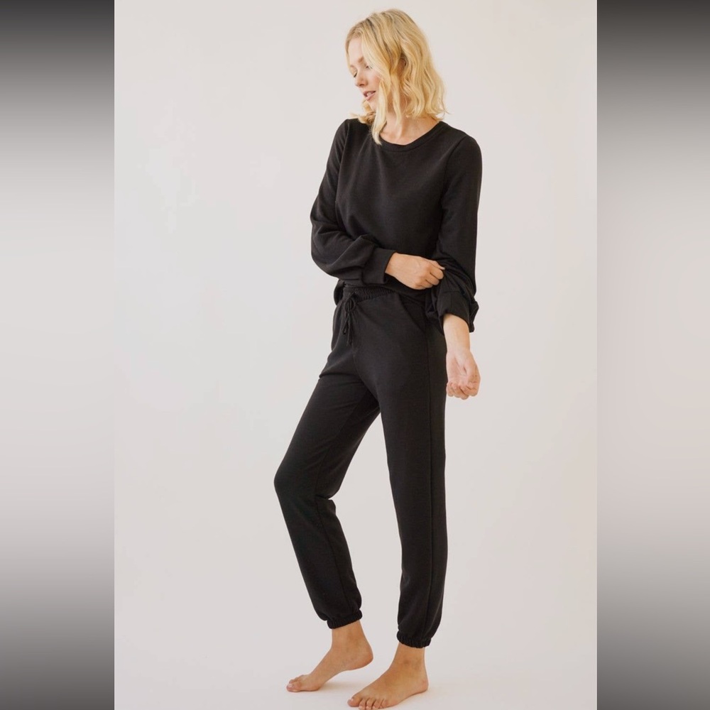 🆕Sweatsuit Jogger Loungewear Terry Set Black S, M & L Available - Picture 3 of 9